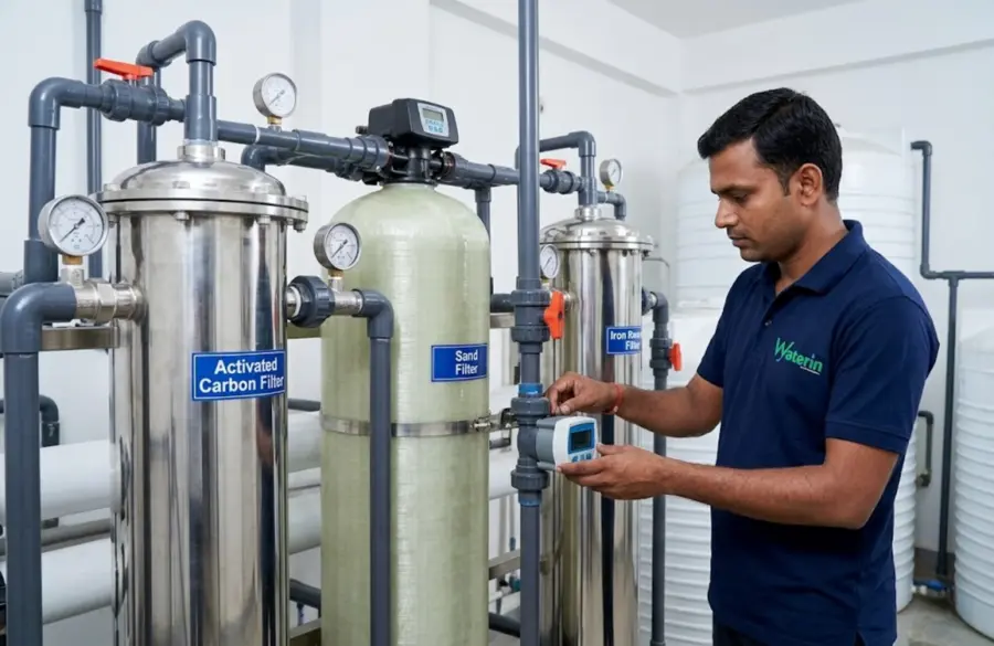 Modern water purification installation